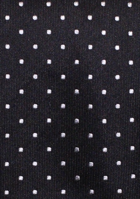 White and Black Dotted Tie