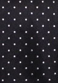 White and Black Dotted Tie