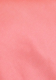 Ribbed Texture Skinny Tie in Coral Pink