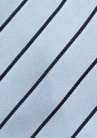 Light Blue and Navy Striped Kids Tie