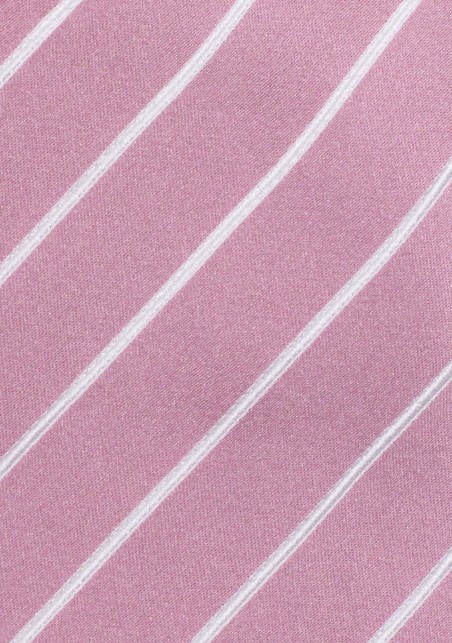 Pink and White Striped Neck Tie