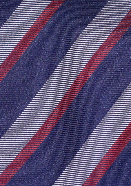 Striped Extra Long Tie | Matte Silk Tie with Stripes in XL
