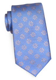 Silk Tie in Royal Blue and Gold | Woven Silk Mens Tie in Royal Blue and Gold