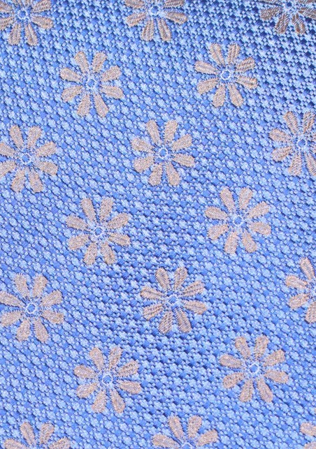 Silk Tie in Royal Blue and Gold | Woven Silk Mens Tie in Royal Blue and Gold