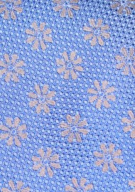 Silk Tie in Royal Blue and Gold | Woven Silk Mens Tie in Royal Blue and Gold
