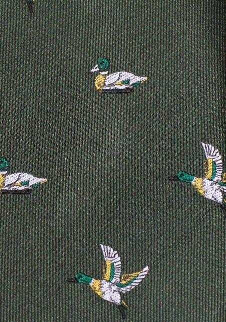 Duck Hunters Tie in Forest Green