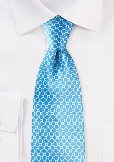 Satin Silk Designer Tie in Marine Blue