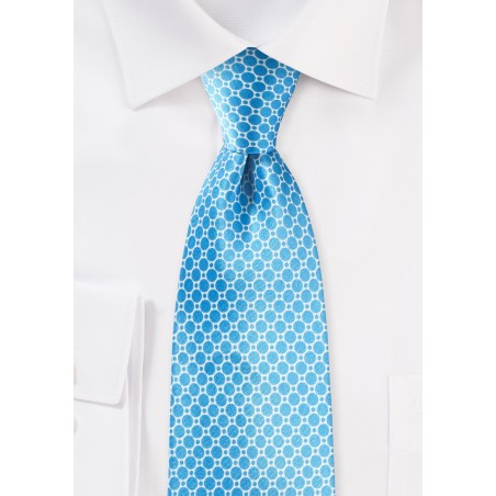 Satin Silk Designer Tie in Marine Blue