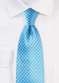 Satin Silk Designer Tie in Marine Blue