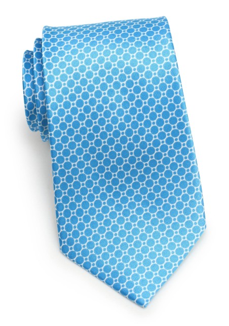 Satin Silk Designer Tie in Marine Blue