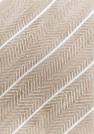 Slim Summer Striped Tie in Wheat
