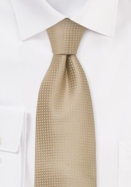 Tan Textured Tie in XL Length