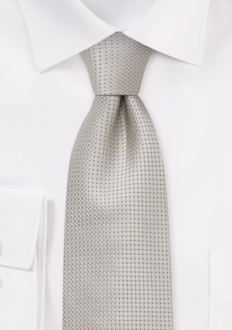 Kids Necktie in Elegant Platinum-Silver