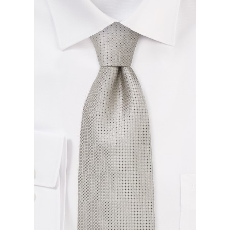 Kids Necktie in Elegant Platinum-Silver