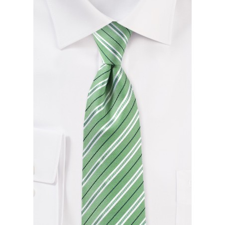 Skinny Summer Striped Tie in Kelly