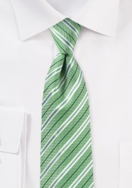 Skinny Summer Striped Tie in Kelly