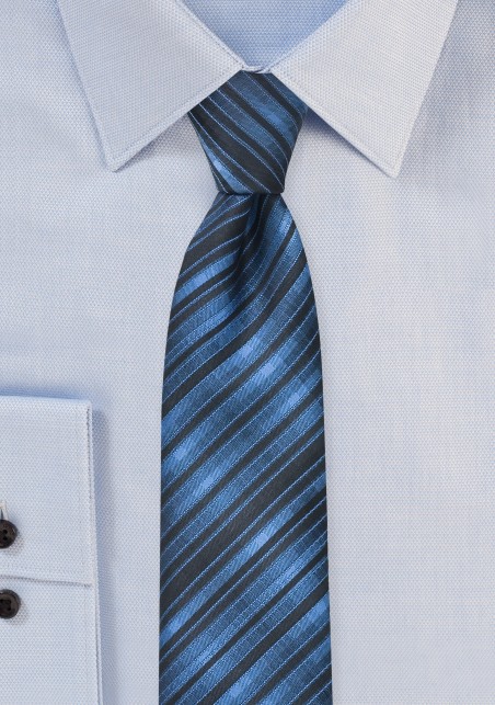 Modern Blue Skinny Necktie