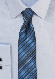 Modern Blue Skinny Necktie