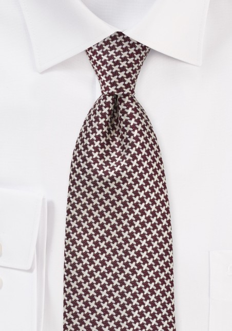 Chestnut and Ivory X Patterned Tie