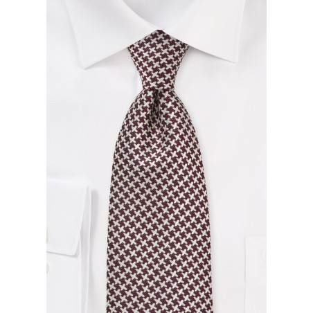 Chestnut and Ivory X Patterned Tie