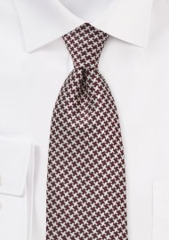 Chestnut and Ivory X Patterned Tie