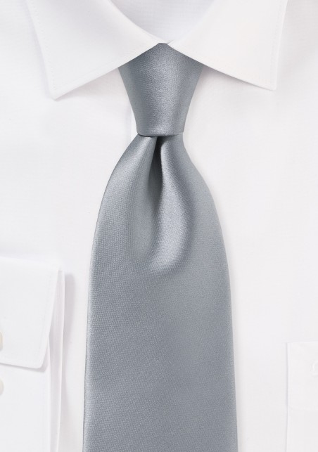 Striking Handcrafted Necktie in Silver