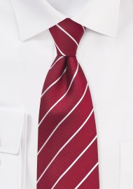 Bold Striped Tie in Chili Pepper Red