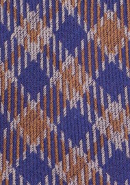 Slim Cut Designer Plaid Tie in Wool