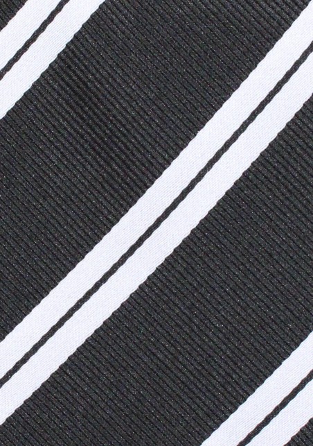 Big and Tall Mens Tie in Black and Silver