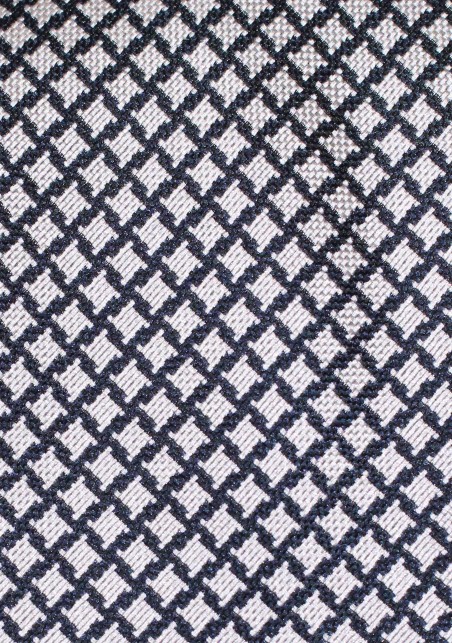 Dark Navy and Gray Houndstooth Pattern Tie