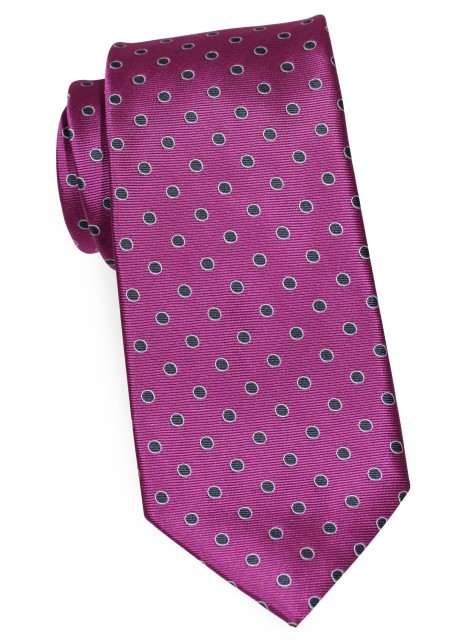 Silver and Hot Pink Dotted Tie
