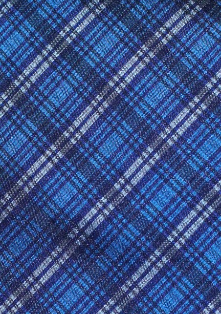 Modern Plaid Tie in Blues