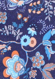 Navy and Pink Floral Tie | Mens Floral Tie in Navy and Pink