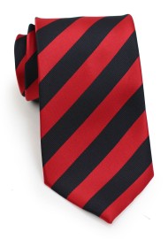 Deep Red and Black Necktie for Boys