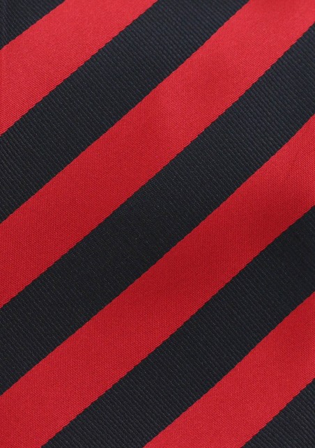 Deep Red and Black Tie in XL Length