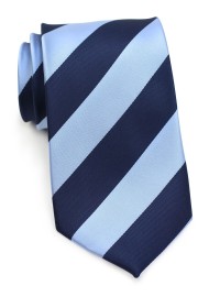 Wide Striped Blue Necktie
