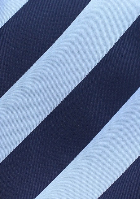 Wide Striped Blue Necktie