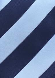 Wide Striped Blue Necktie