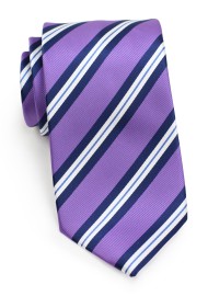 Lilac Striped Summer Mens Tie