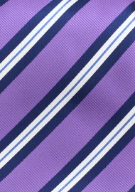 Lilac Striped Summer Mens Tie