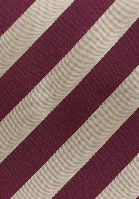 Classic Striped Tie in Burgundy and Gold