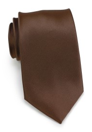 Chocolate Brown Tie in XL Length