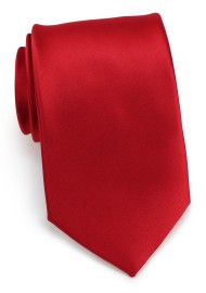 Extra long ties - Bright red XL necktie