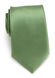 Solid Color Tie in Sage in Long Length