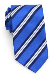 Striped Necktie in Horizon Blue