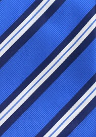 Striped Necktie in Horizon Blue