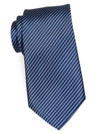 Fine Stripe Designer Tie in Blue
