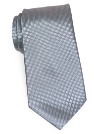 Big and Tall Mens Tie in Metallic Silver