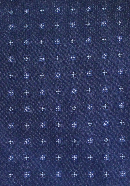 Embroidered Navy Blue Tie