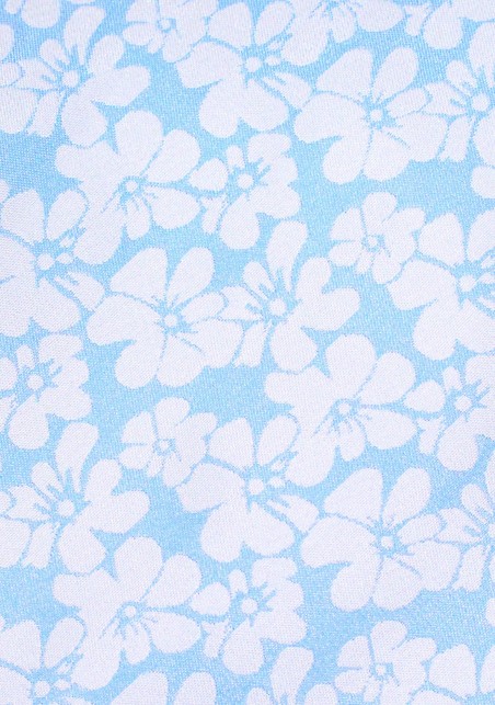 Hibiscus Floral Tie in Light Blue White
